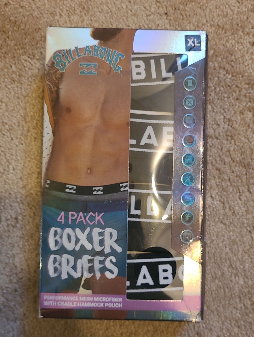 Billabong Black Boxer Briefs Pack with Branded Waistband